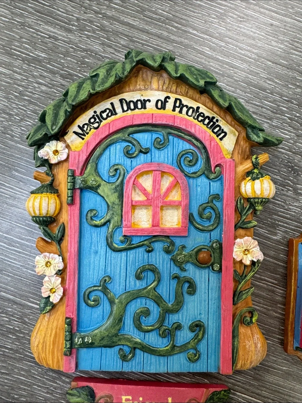 Magical Door of Protection Wall Decor - Blue and Pink Fairy Door Set
